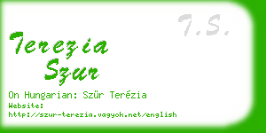 terezia szur business card